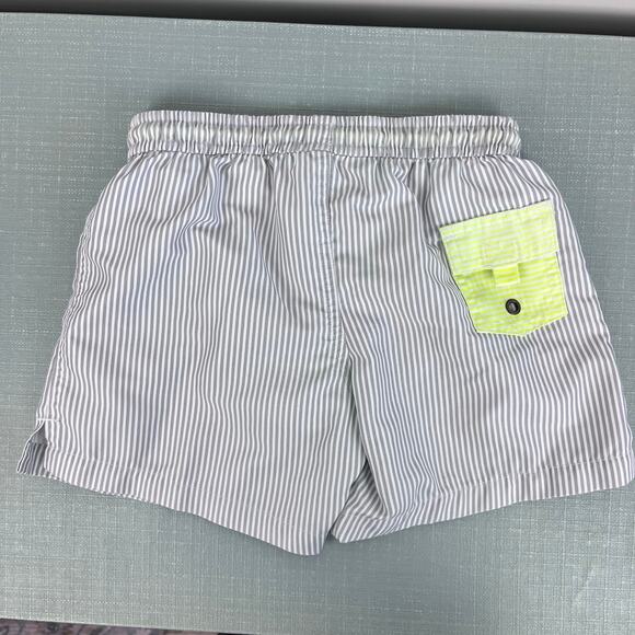Sunuva Boys Gray & White Striped Swim Trunks 5-6 - Picture 5 of 7